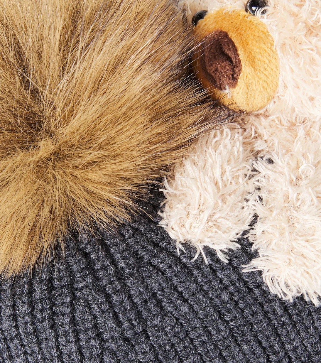 Monnalisa - Feather-trimmed wool beanie