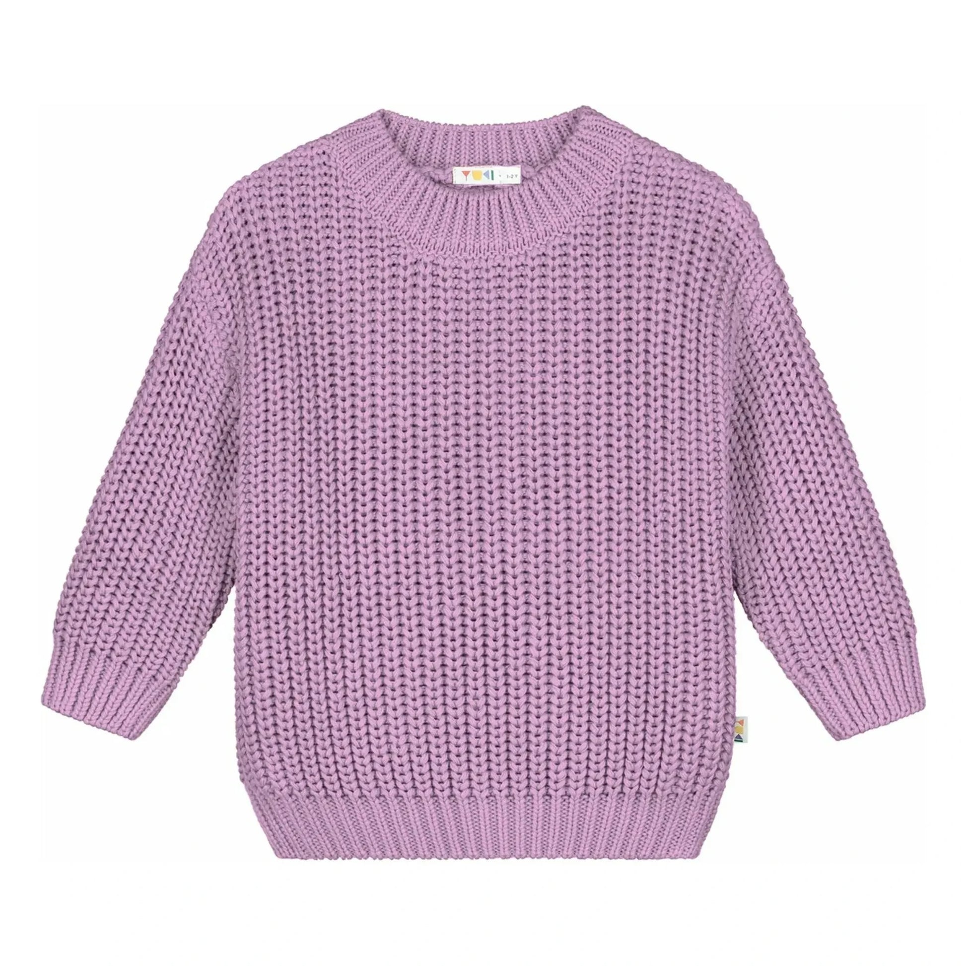 Yuki - Organic Cotton Chunky Sweater | Lavender