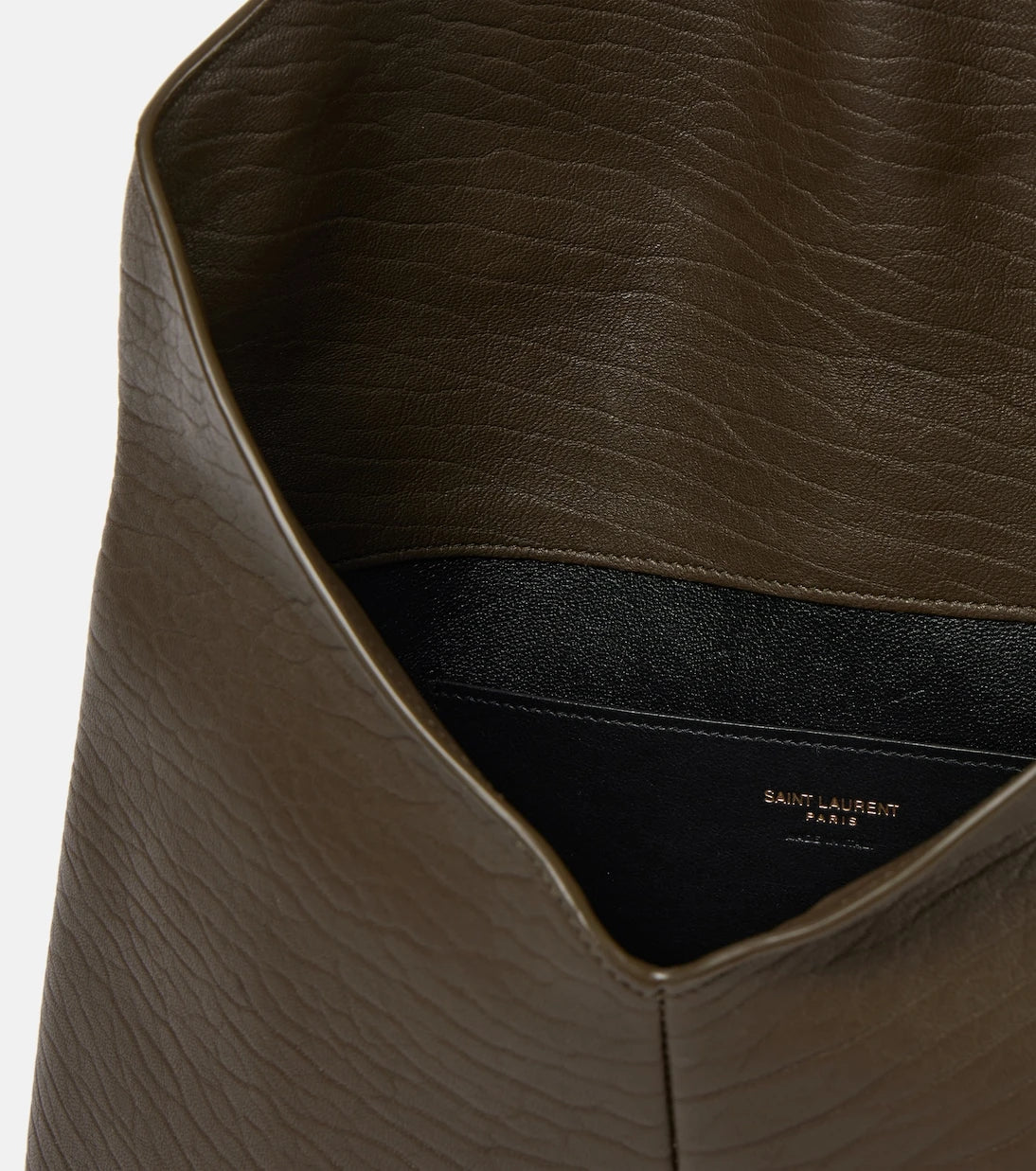 Saint Laurent - Cassandre Large leather clutch