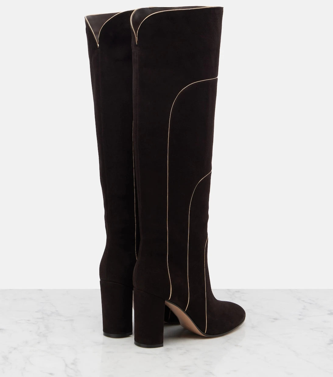 Gianvito Rossi - 85 suede knee-high boots