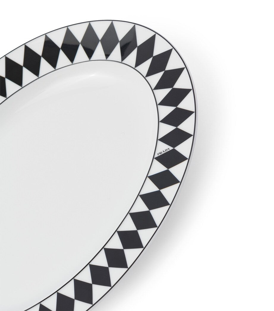 Chequerboard Serving Plate (34cm)