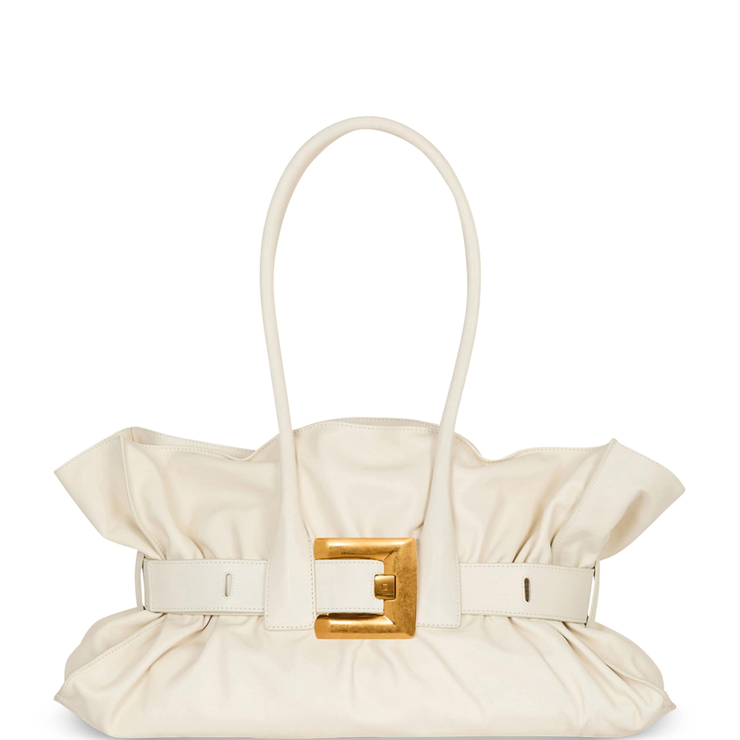 Balmain White Large Leather Anthem Shoulder Bag