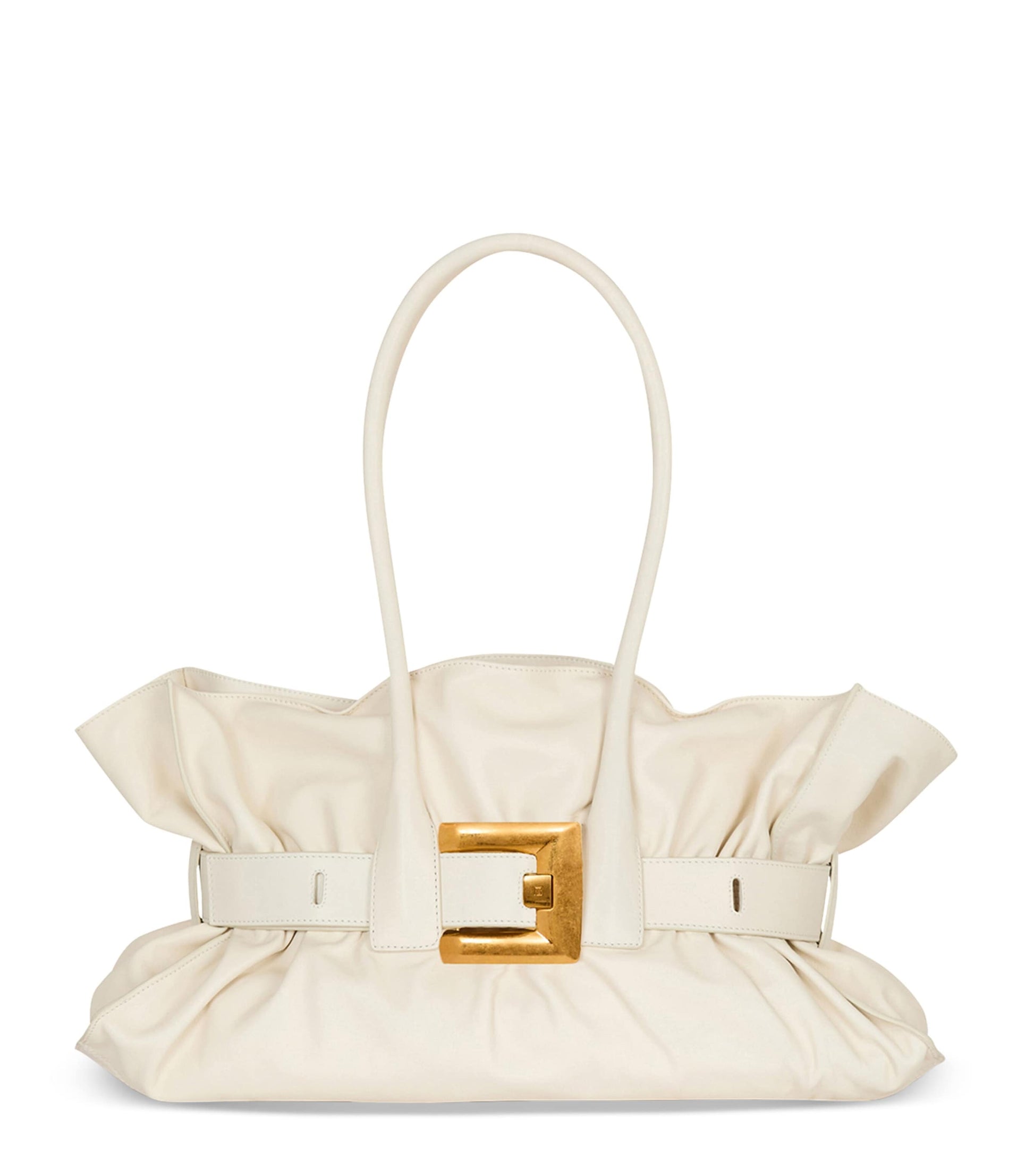 Balmain White Large Leather Anthem Shoulder Bag
