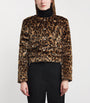 Faux Fur Leopard Print Jacket BIG LEOPARD PRINT