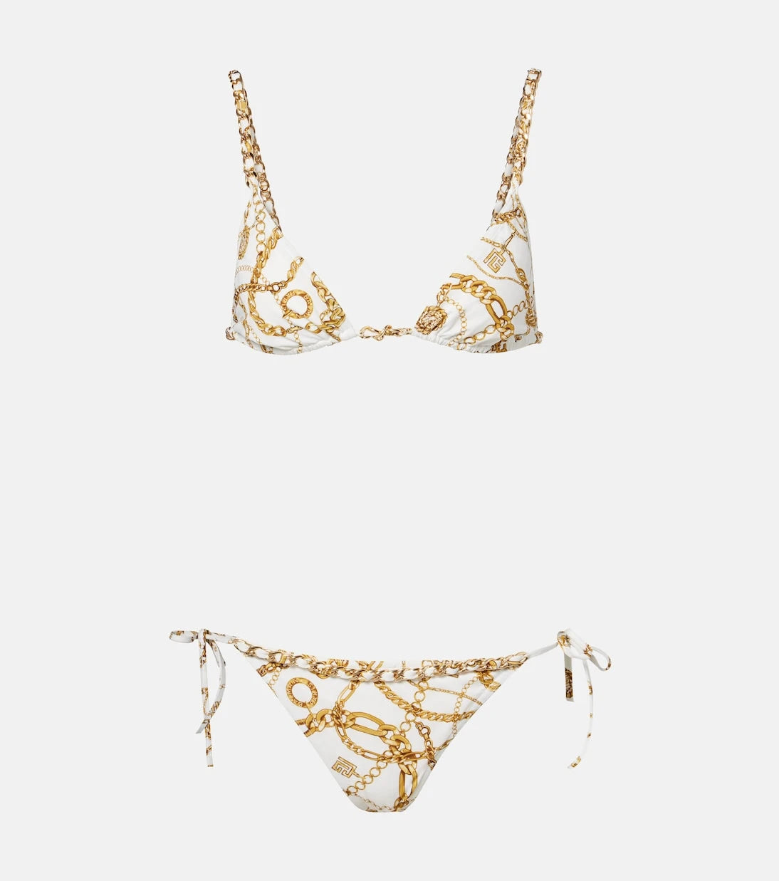 Balmain - Chain-detail printed bikini