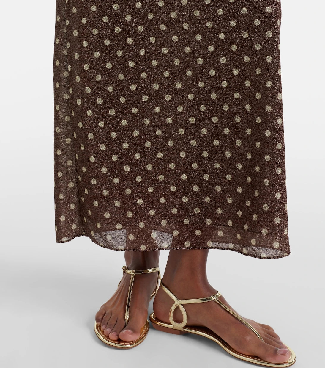 Oséree - Lumière polka-dot halterneck maxi dress