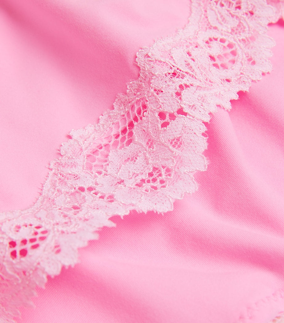 Skims Pink Fits Everybody Lace-Trim Cami and Shorts Set