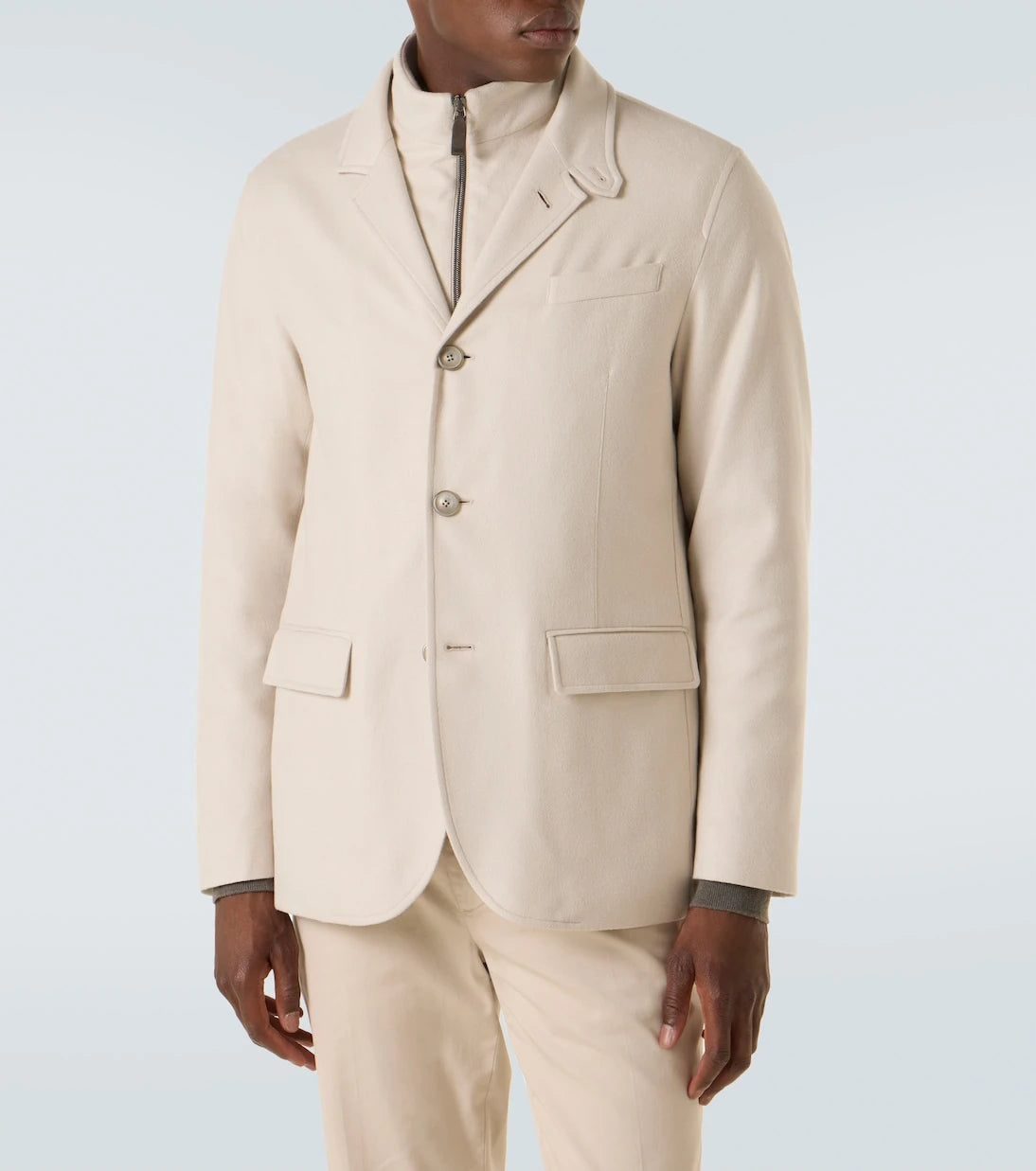 Herno - Layered silk and cashmere blazer