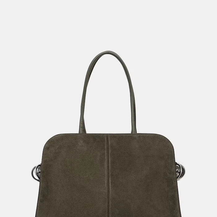 BOSS kadın suni süet alışveriş çantası Clarice Tote SU