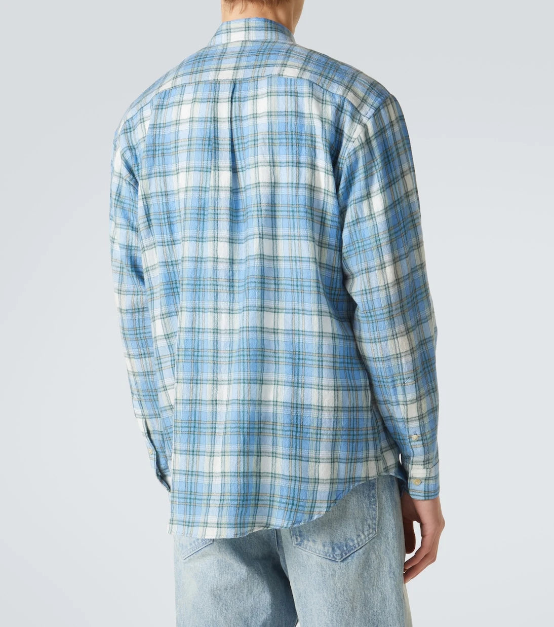 Auralee - Airy checked wool shirt