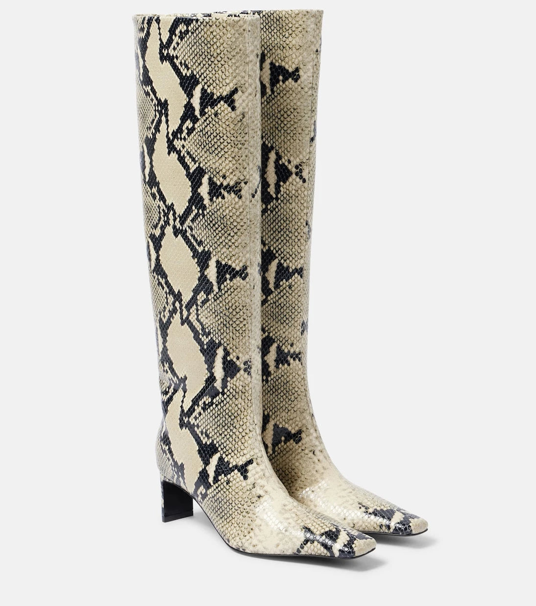 Khaite - Ona 55 snake-effect leather knee-high boots