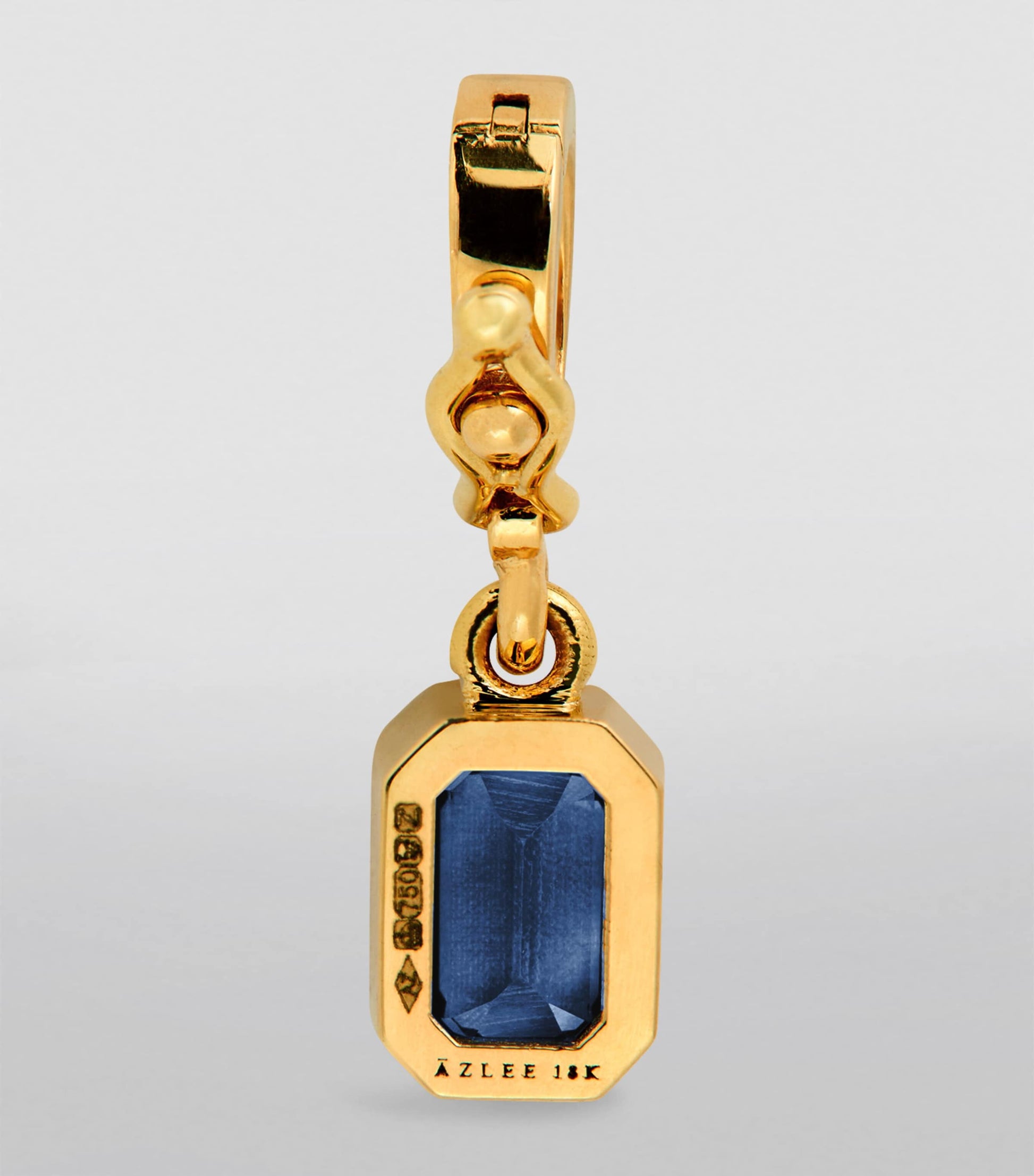Medium Yellow Gold and Sapphire Charm