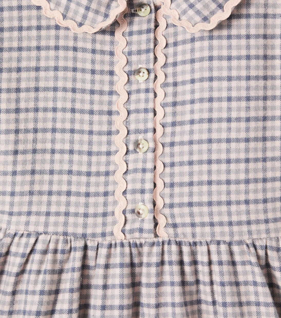Wheat - Alissa ruffled checked cotton dress