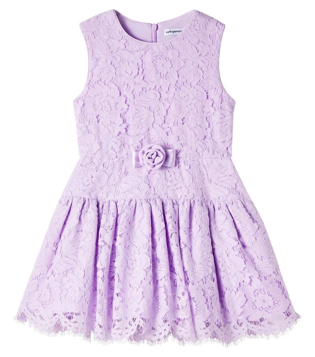 Self-Portrait Kids - Bow-detail lace dress