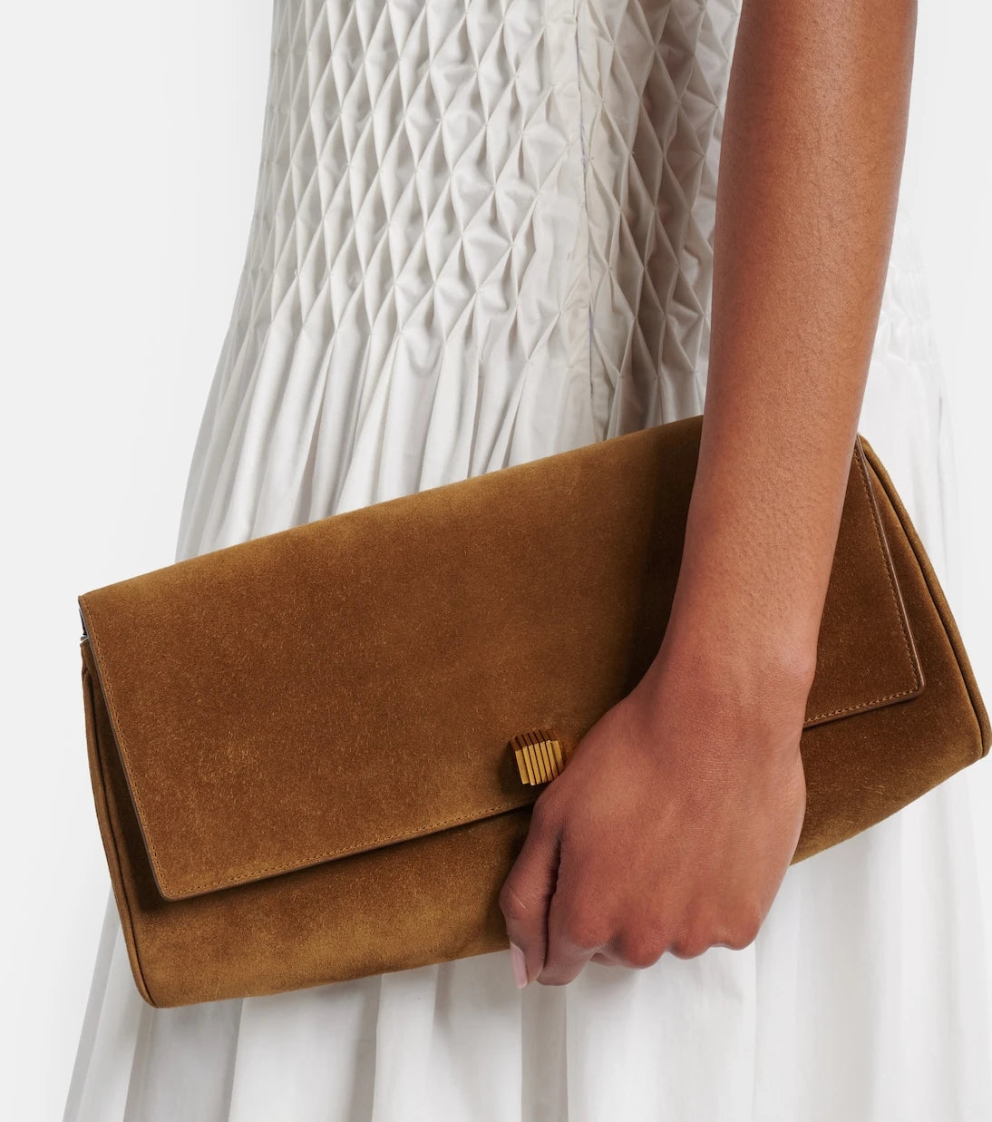 Khaite - Audrey suede clutch