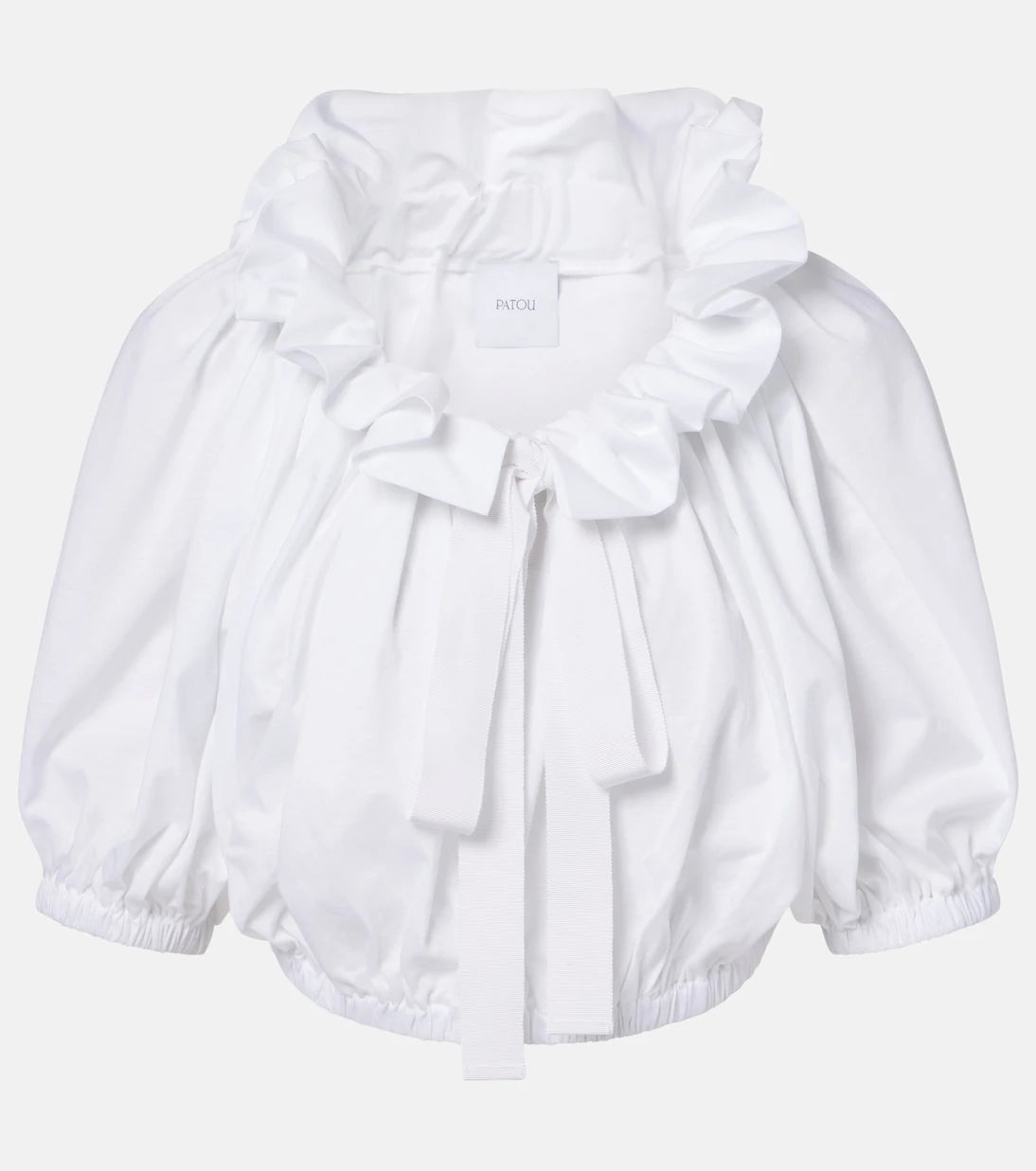 Patou - Ruffled cropped cotton top