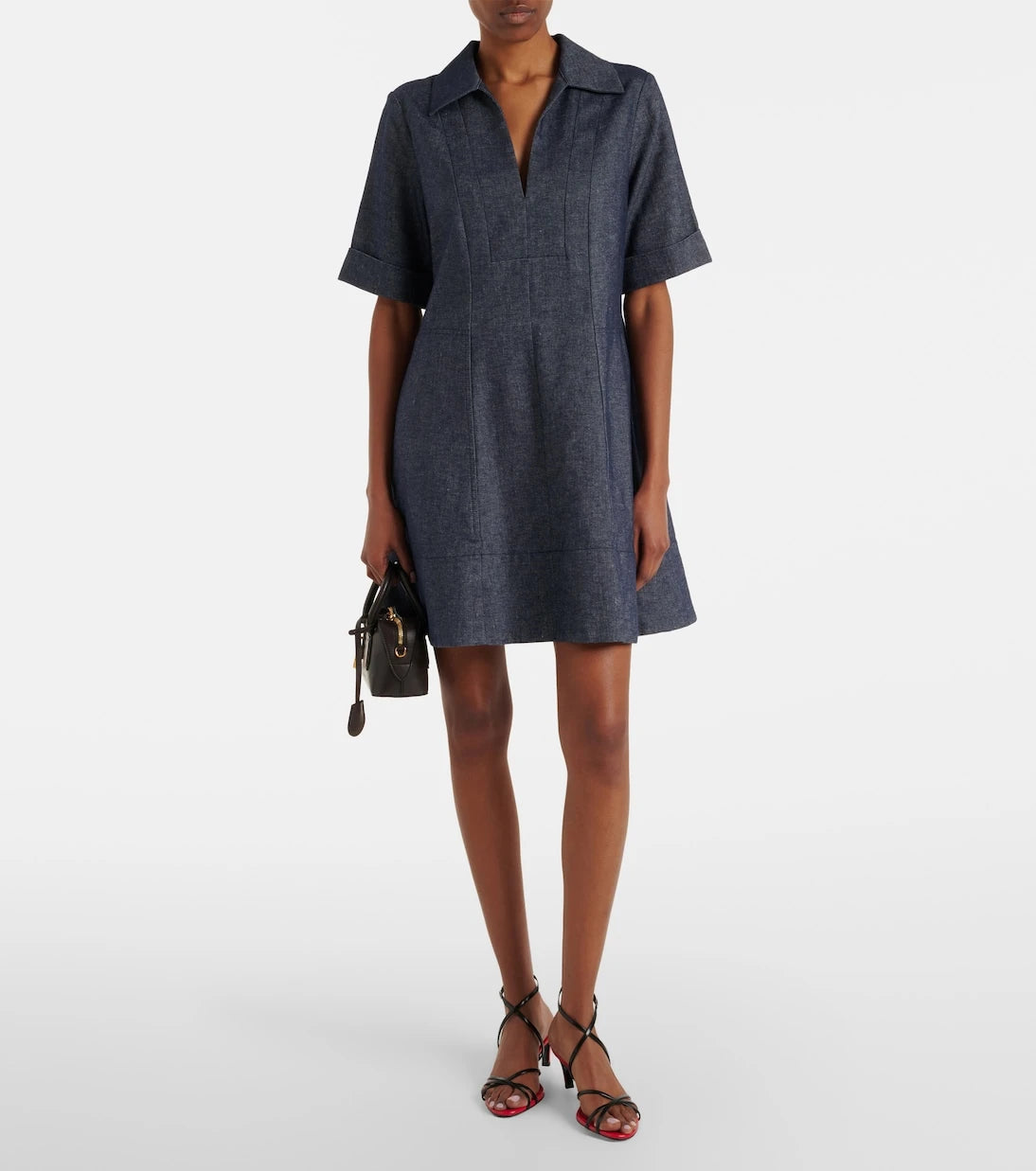 Vince - Cotton and linen chambray minidress