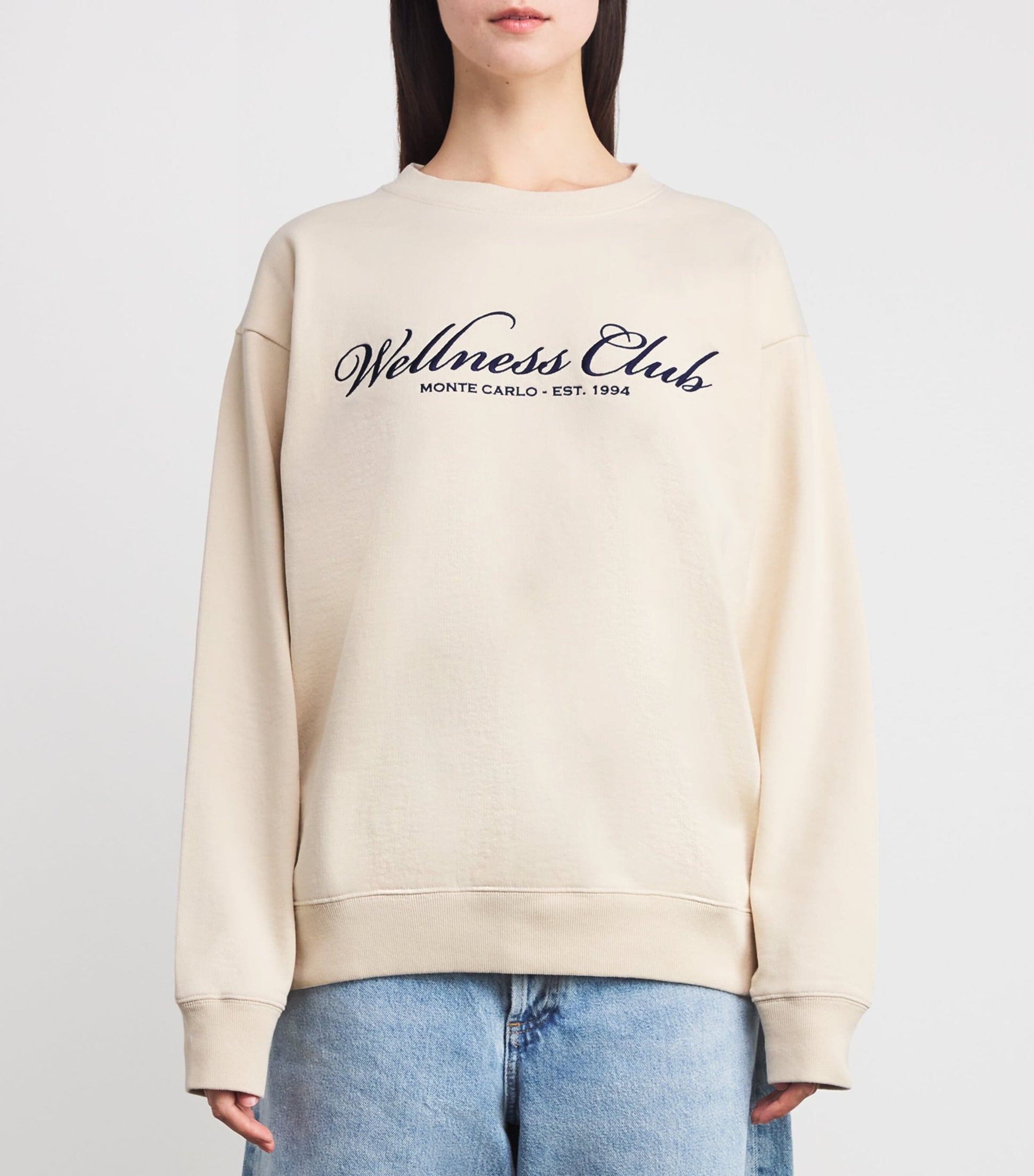 Ivory Cotton Wellness Club Sweatshirt