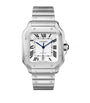 Large Steel Santos de Cartier Watch 39.8mm