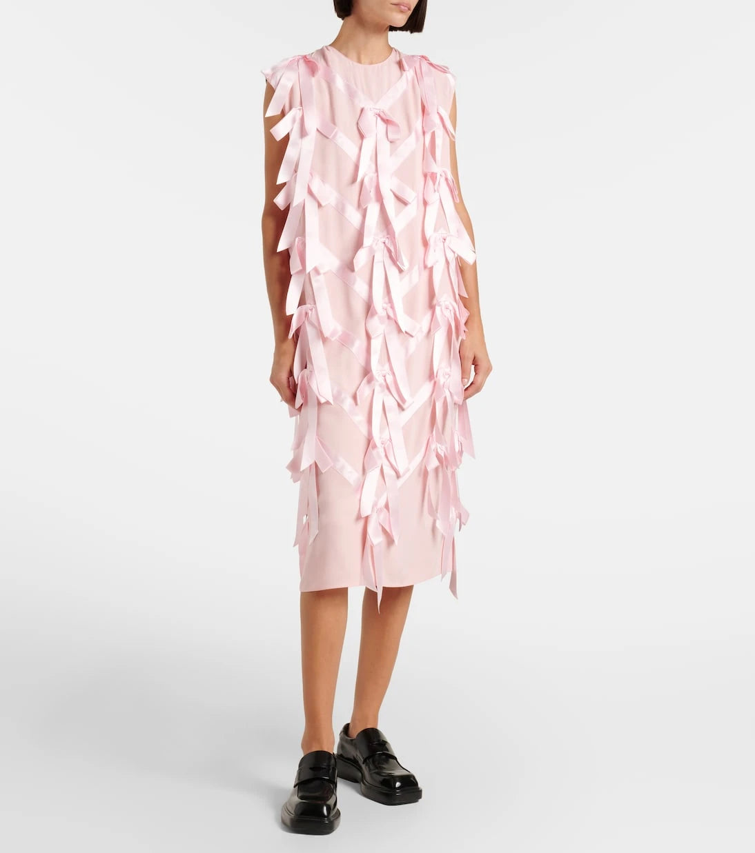Prada - Ribbon midi dress