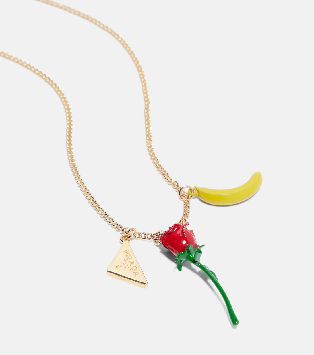 Prada - Logo pendant necklace