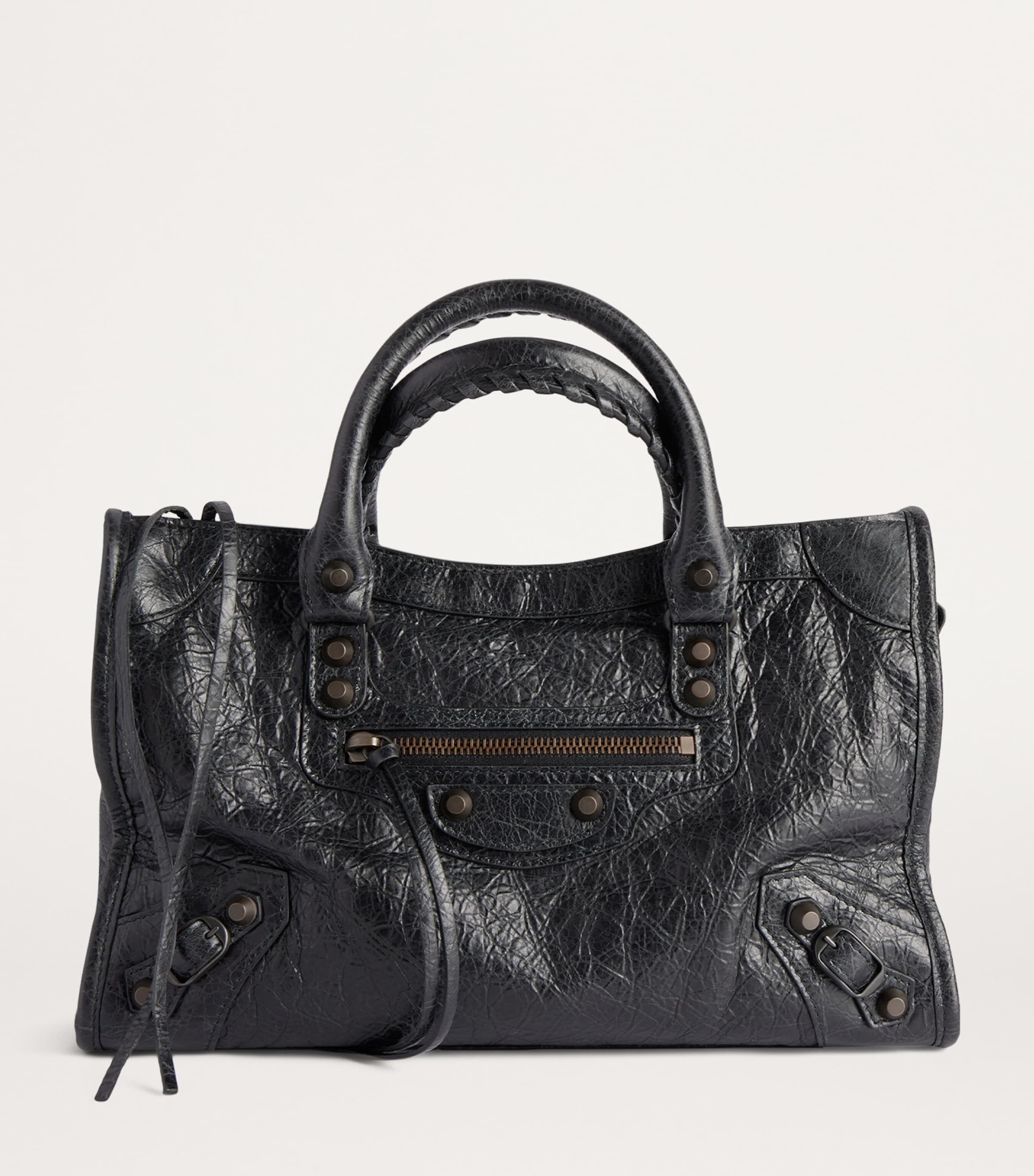 Balenciaga Black Small Leather Le City Top-Handle Bag
