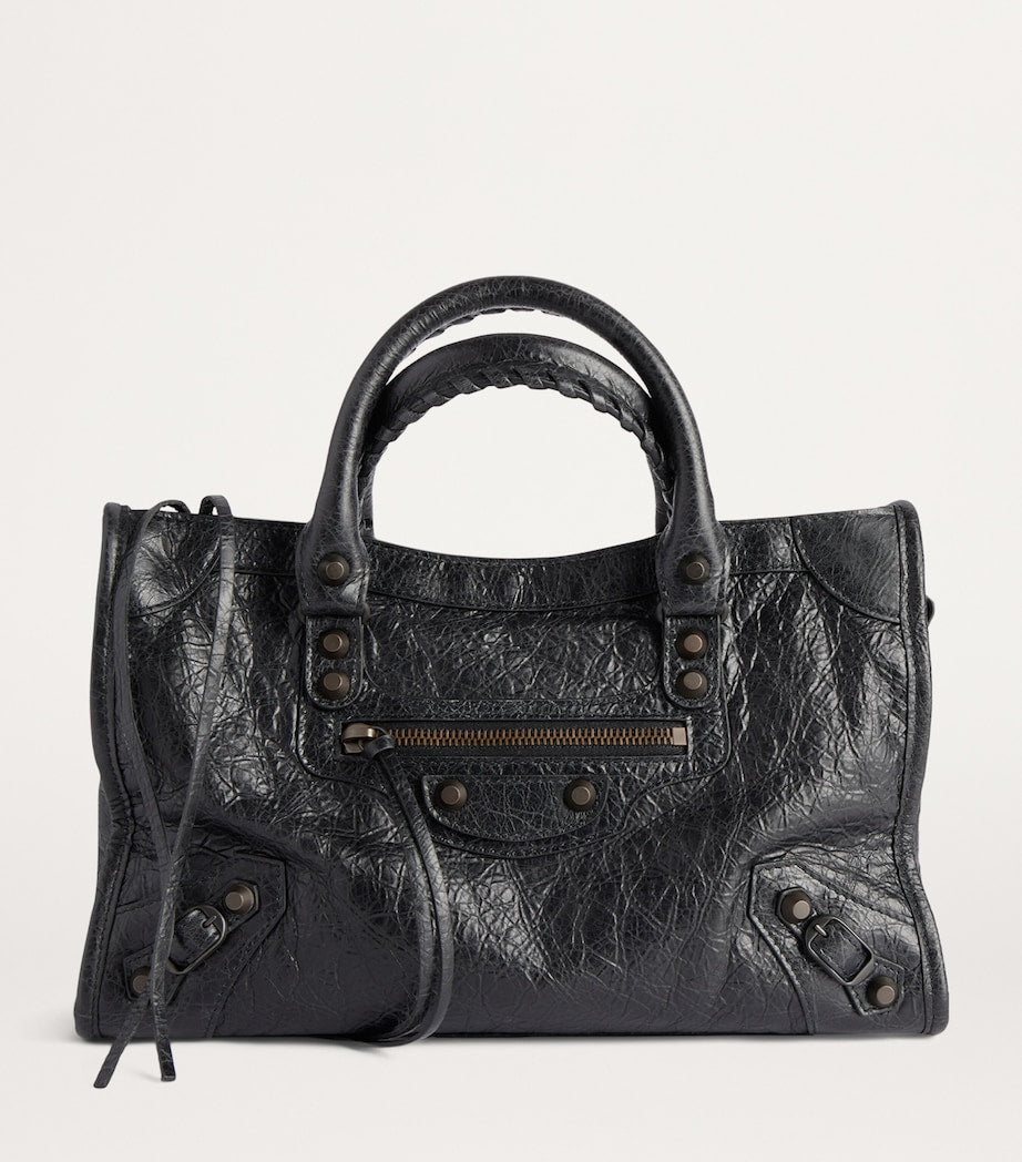 Balenciaga Black Small Leather Le City Top-Handle Bag