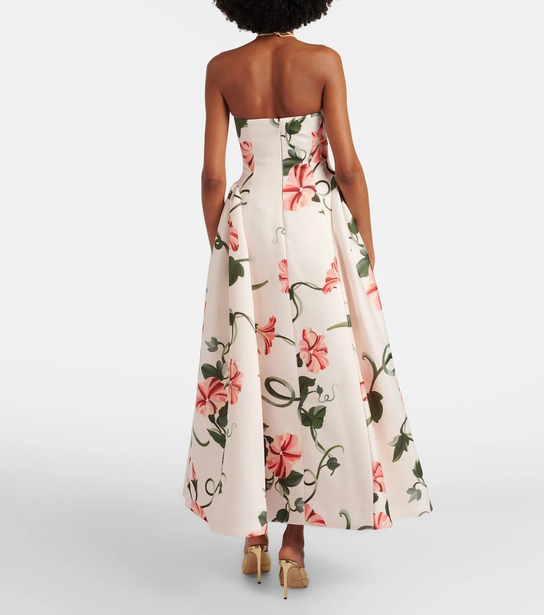 Leo Lin - Violet floral bustier gown