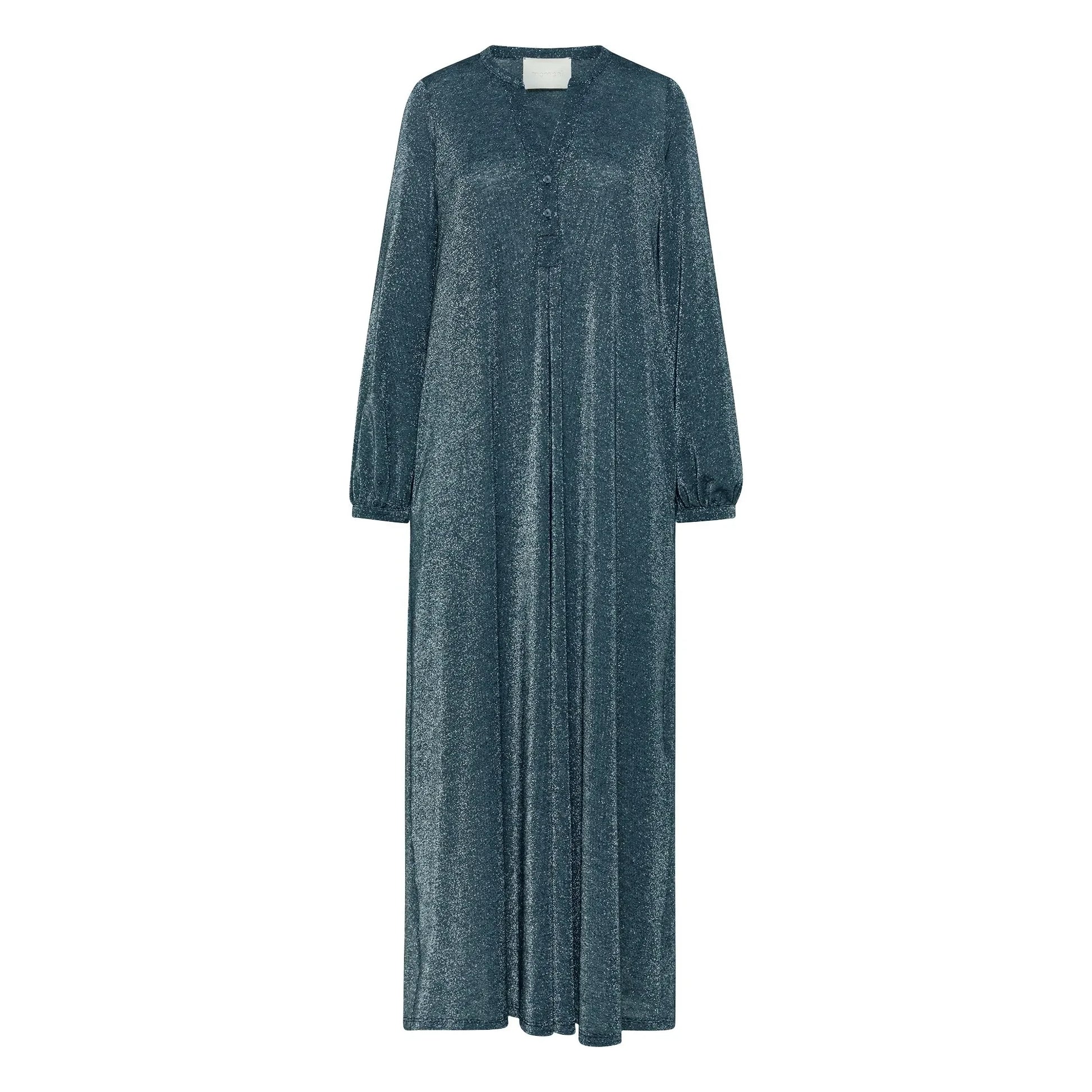 Momoni - Amede Metallic Dress | Silver grey