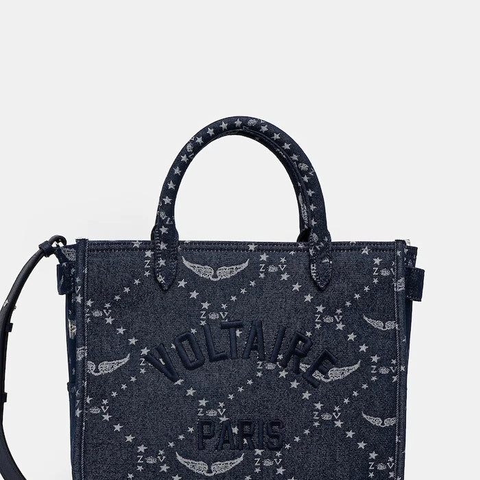 Чанта ZADIG&VOLTAIRE ANGEL TOTE DENIM MONOGRAM