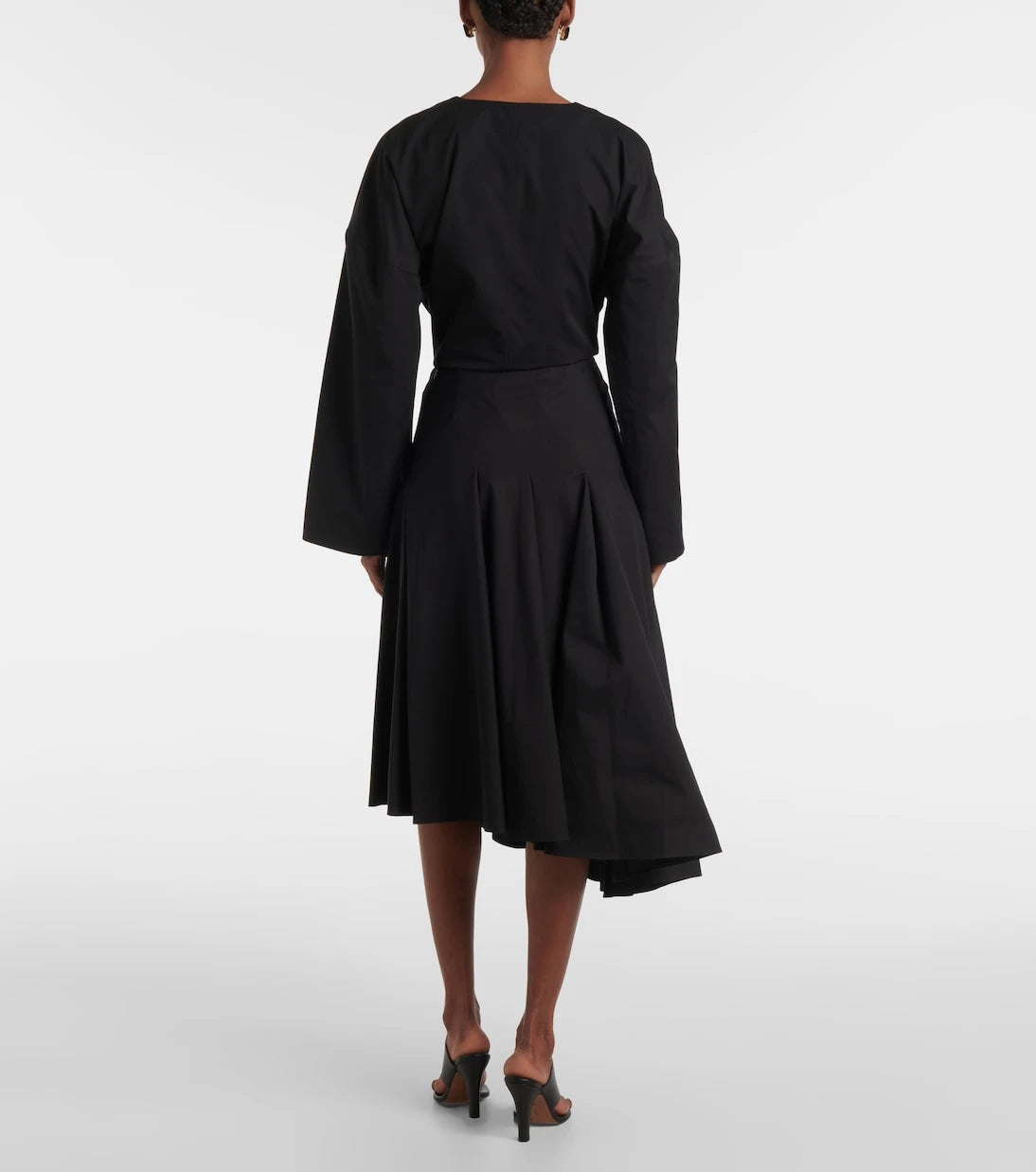 Fforme - Rio asymmetric cotton midi skirt