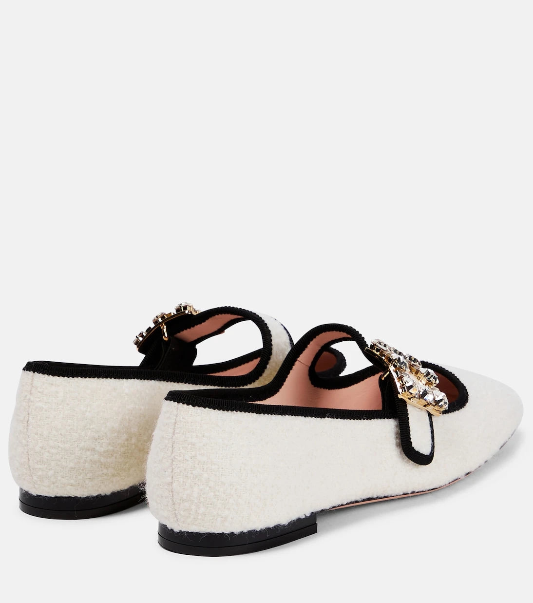 Roger Vivier - حذاء Très Vivier Babies المسطّح من قماش البوكليه