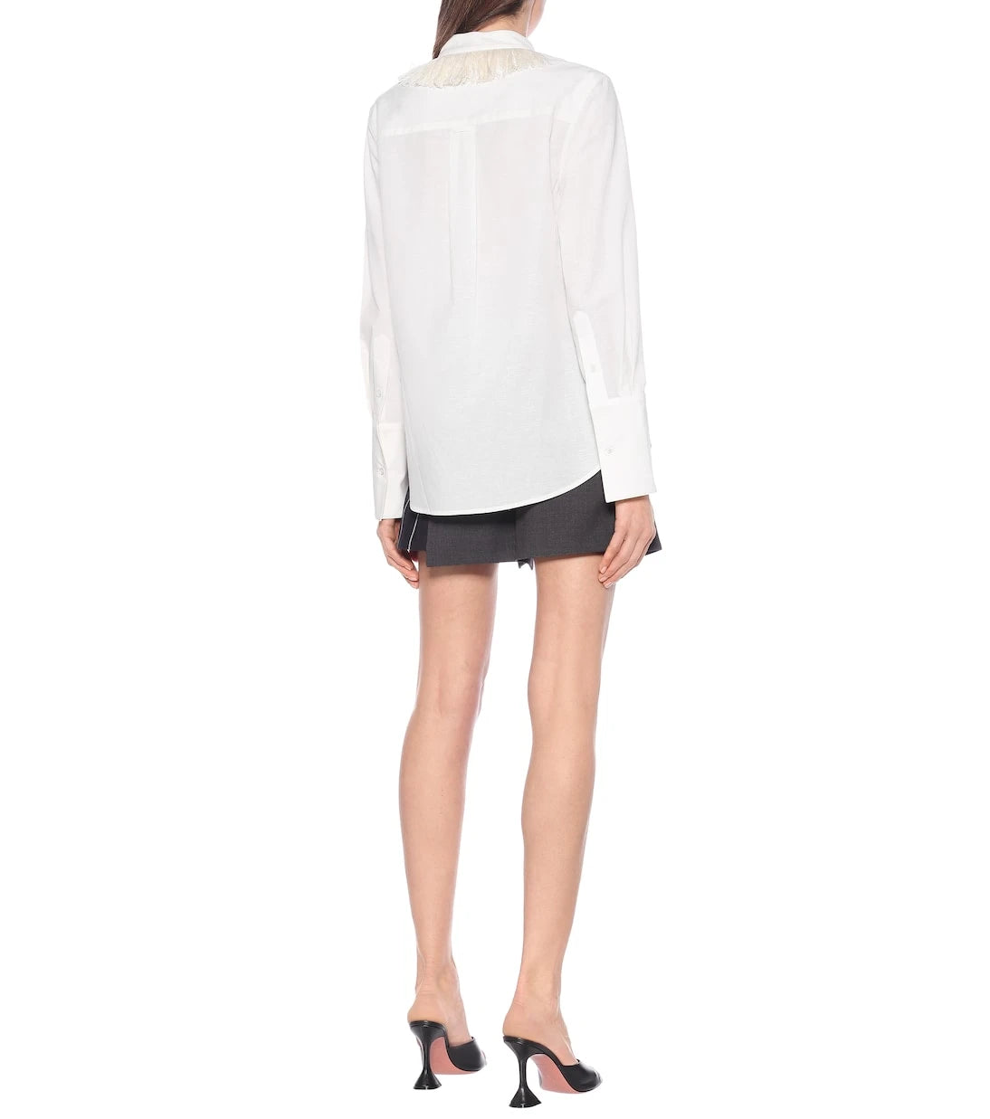 Monse - Fringe-collar cotton and linen shirt