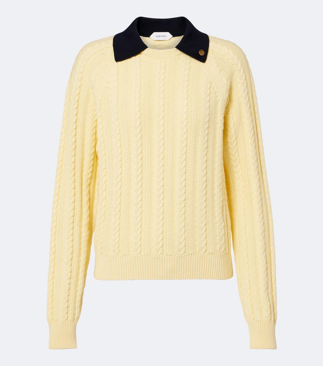 Versace - Medusa cable-knit cotton sweater