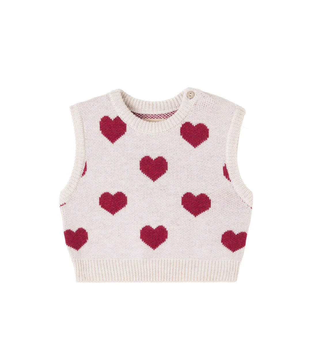 Wheat - Baby Gaby jacquard wool sweater vest