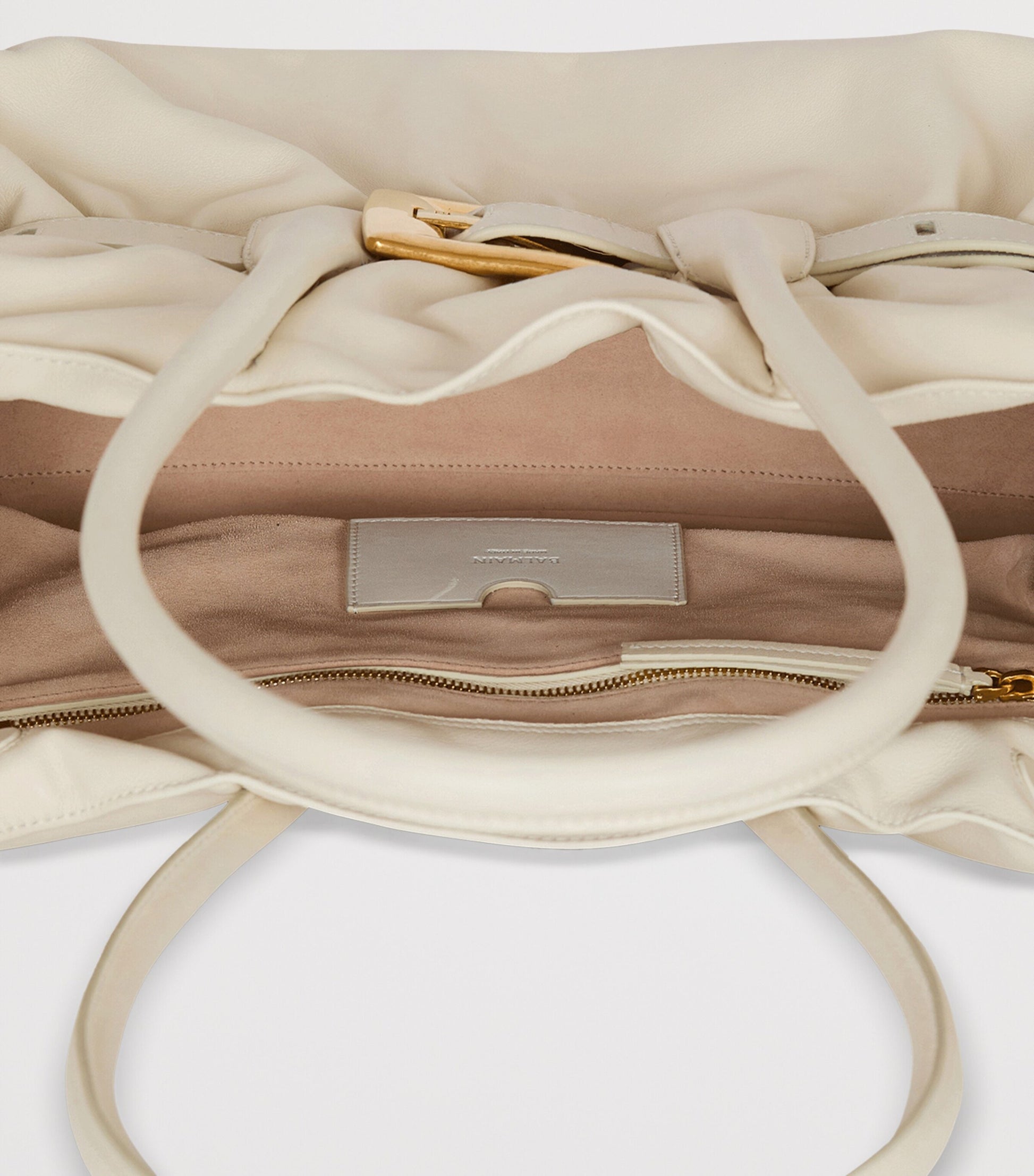 Balmain White Large Leather Anthem Shoulder Bag