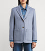 Max Mara Blue Alpaca-Cashmere-Yak Blazer