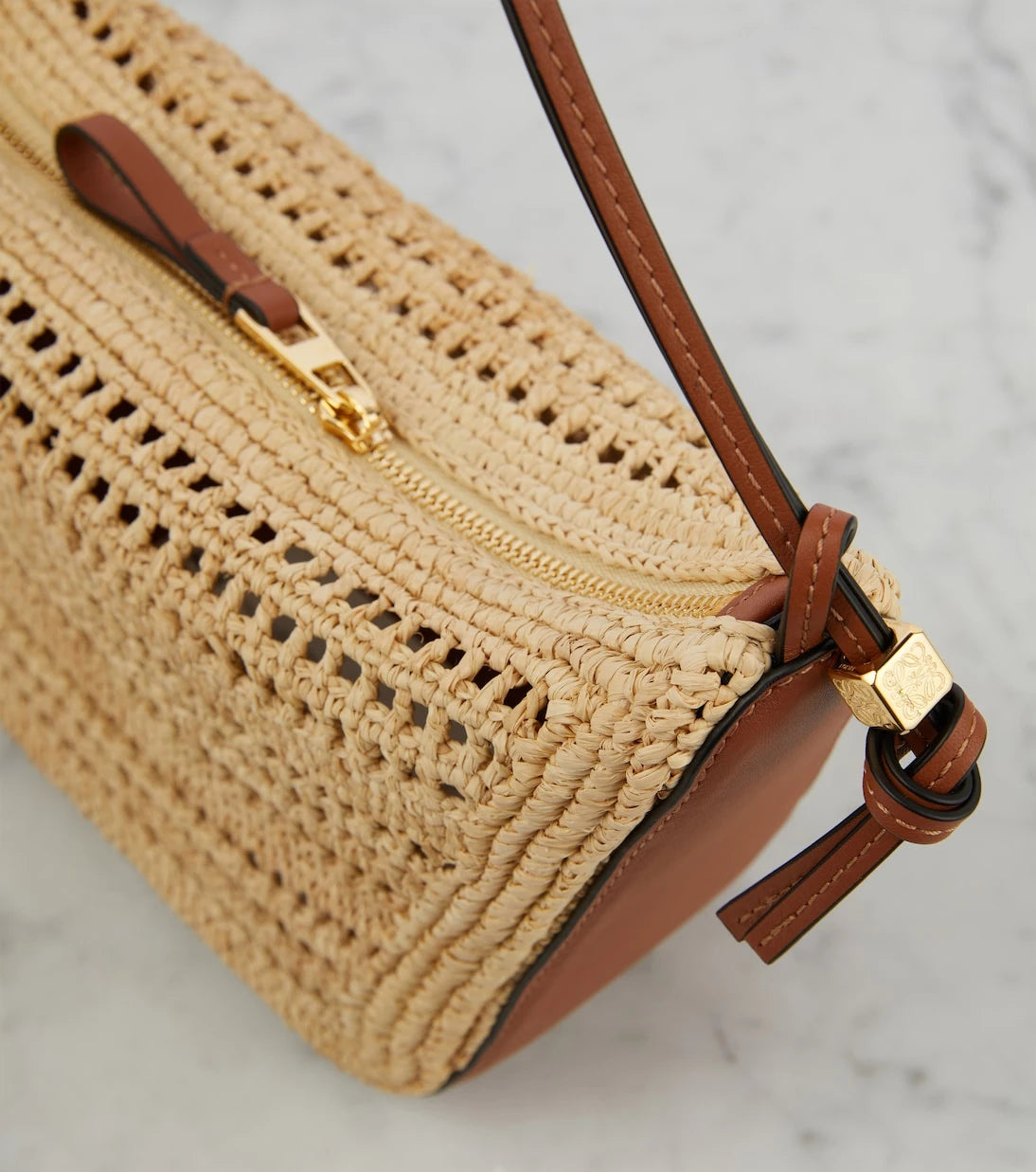 Loewe - Hammock Mini raffia shoulder bag