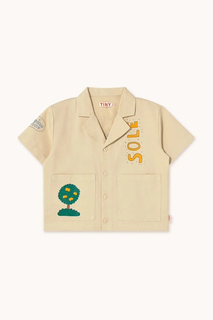 Детска памучна риза Tinycottons ARTSY TREE SHIRT