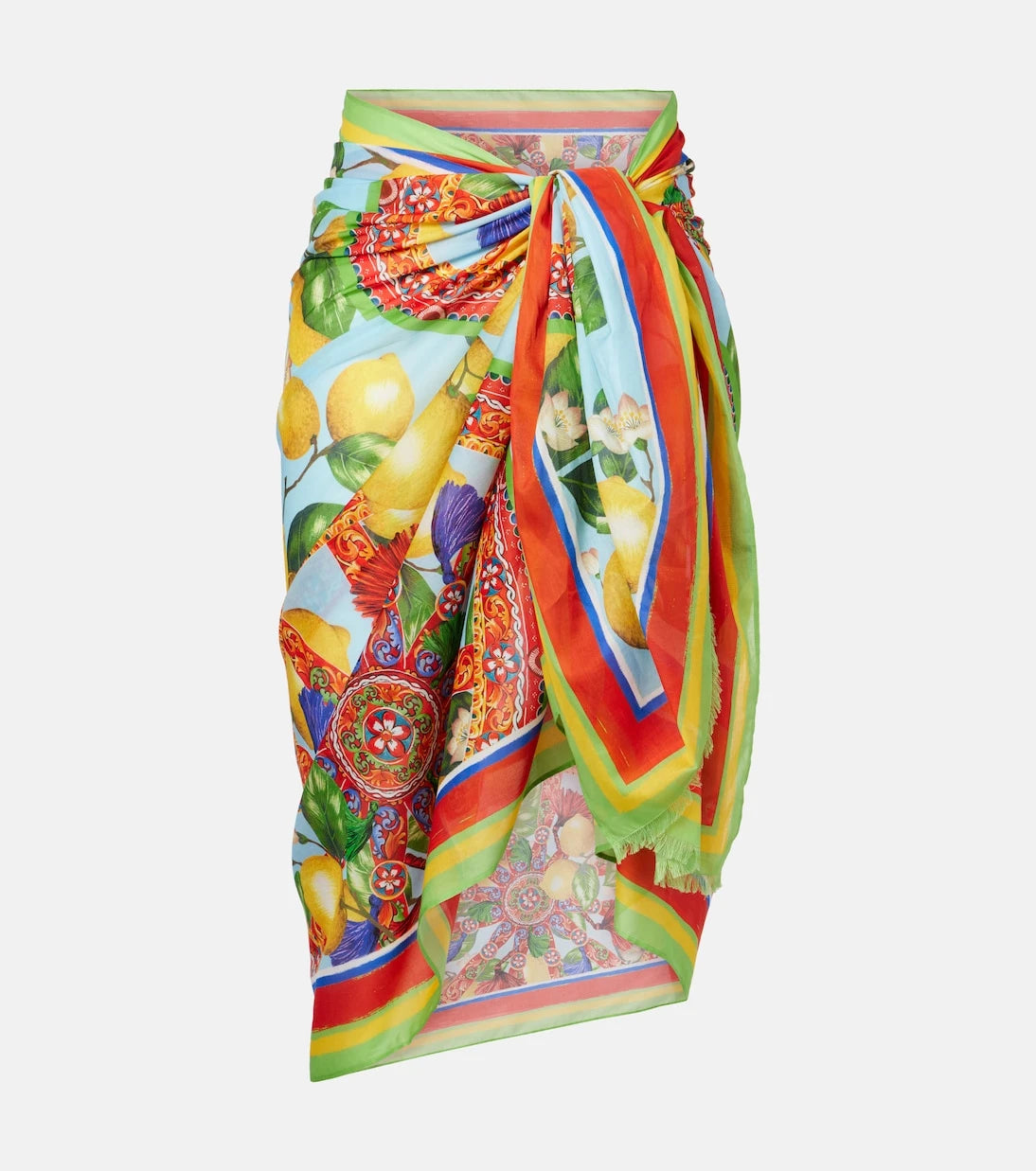 Dolce&Gabbana - Printed cotton beach cover-up