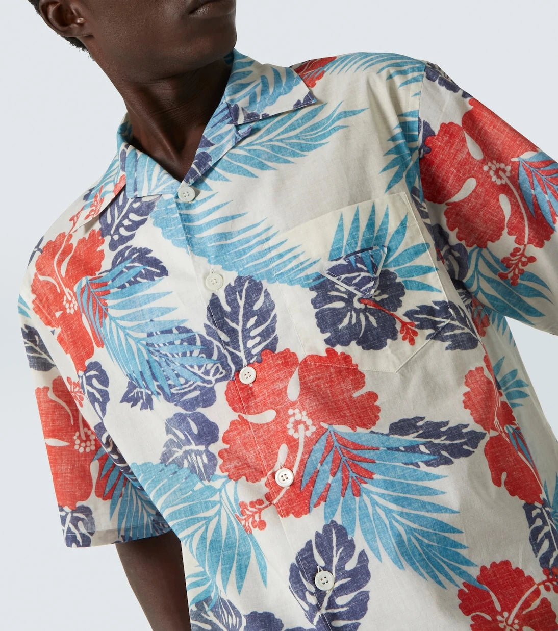 Prada - Printed cotton bowling shirt