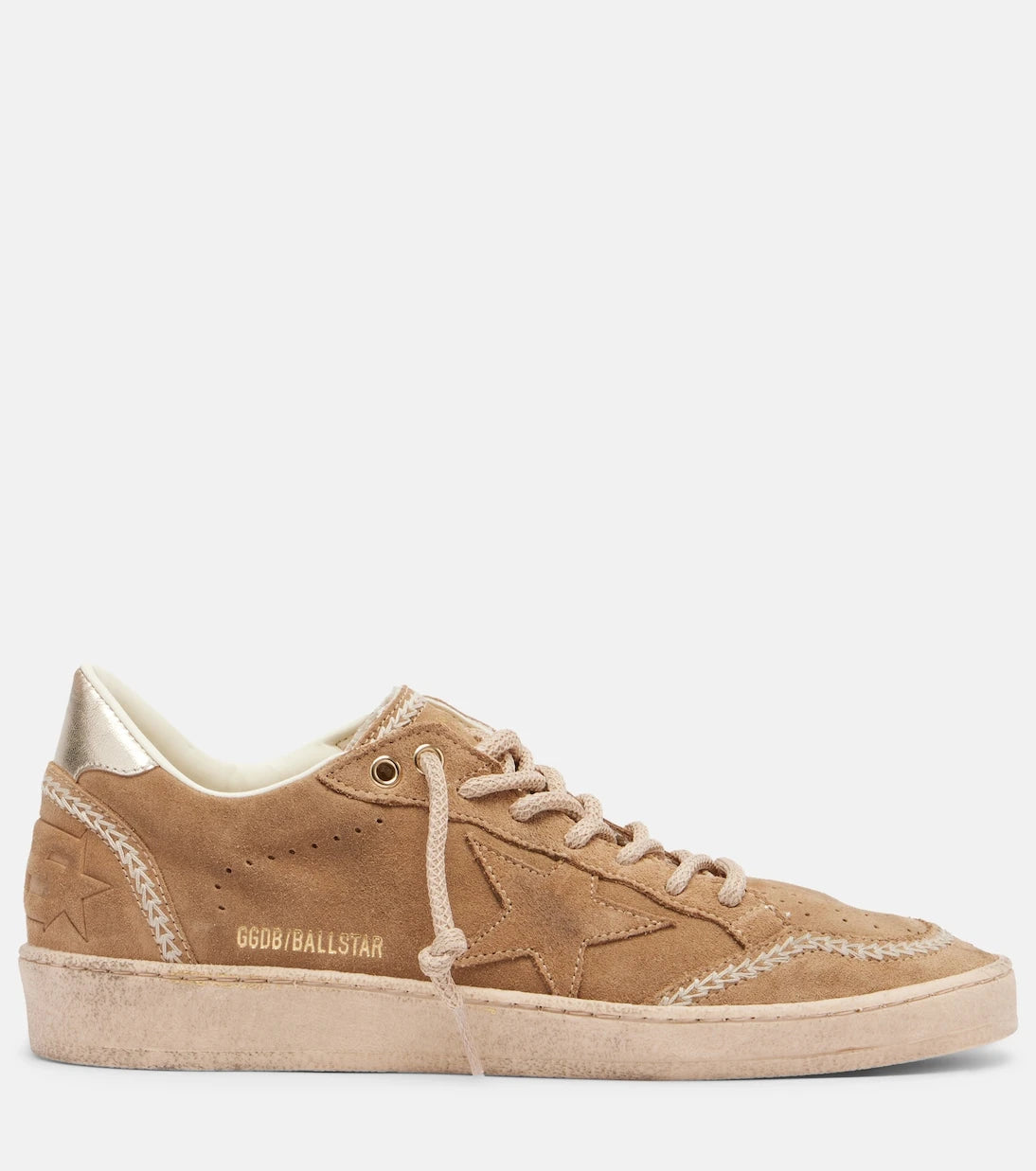 Golden Goose - Ball Star embroidered suede sneakers