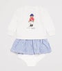 Ralph Lauren Kids Cotton-Blend Polo Bear Dress and Bloomer Set (3-24 Months)