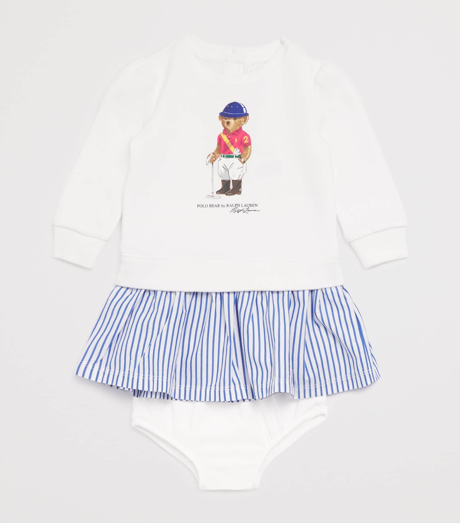 Ralph Lauren Kids Cotton-Blend Polo Bear Dress and Bloomer Set (3-24 Months)