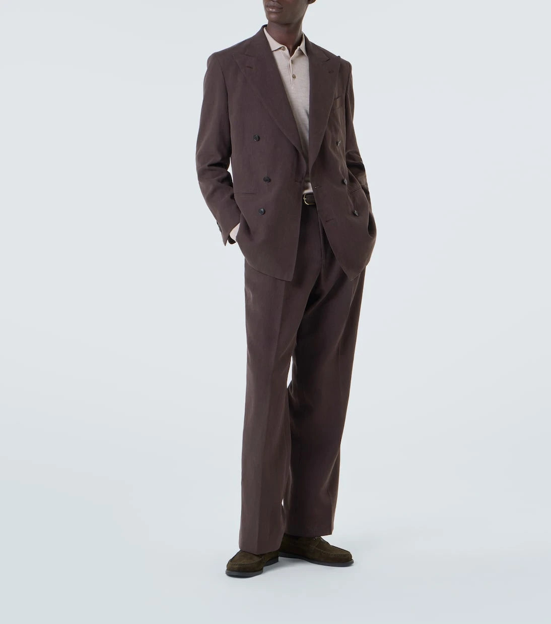 Saman Amel - Double-breasted linen canvas blazer