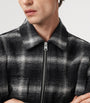 Black Organic Cotton Check Bayo Jacket