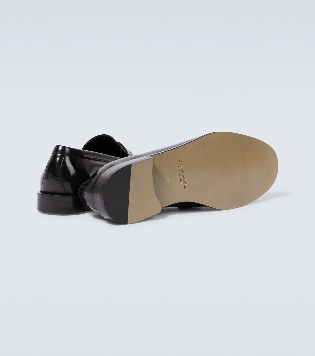 Manolo Blahnik - Perry leather penny loafers