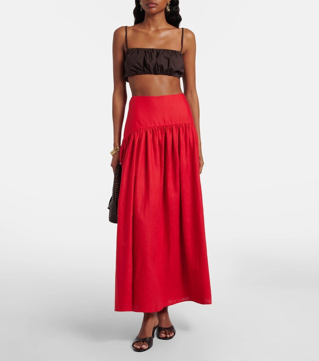 Staud - Procida linen maxi skirt