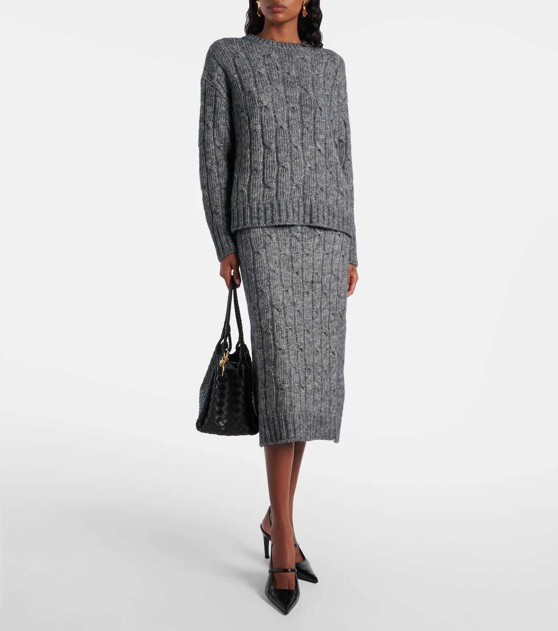 'S Max Mara - Otello cotton and wool-blend midi skirt