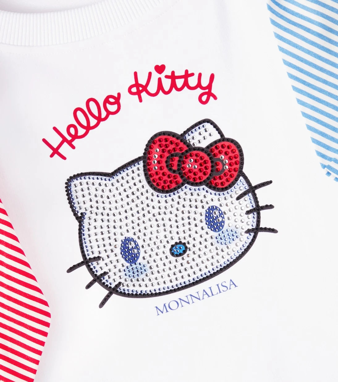 Monnalisa - سويتشيرت بتفاصيل فيونكة Hello Kitty